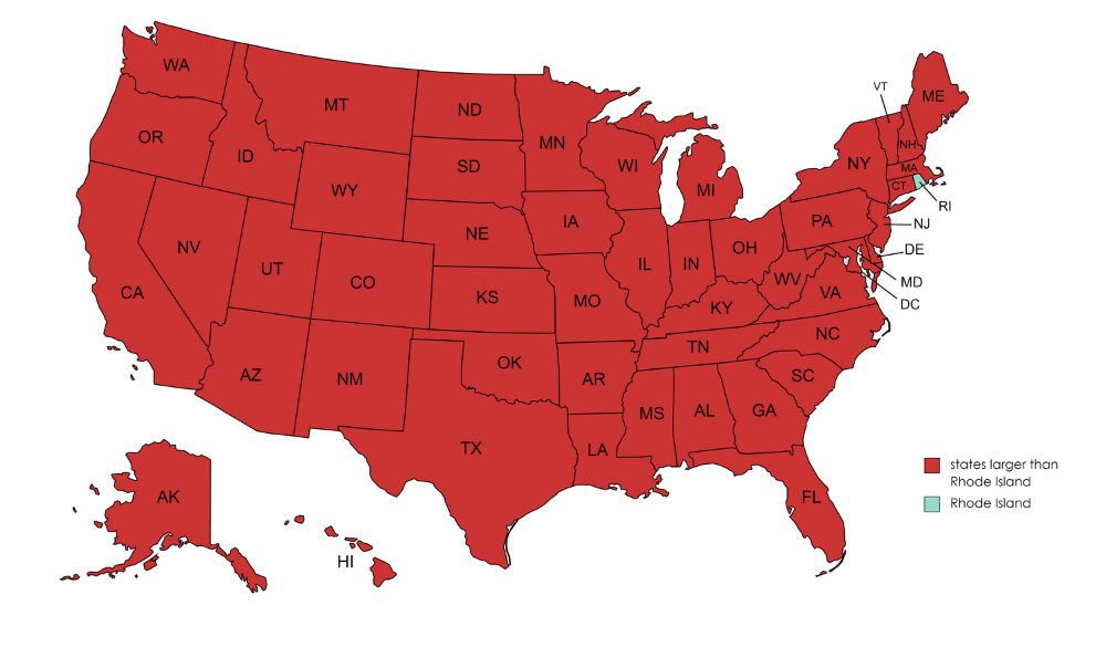 Rhode Island là bang có diện tích nhỏ nhất nước Mỹ